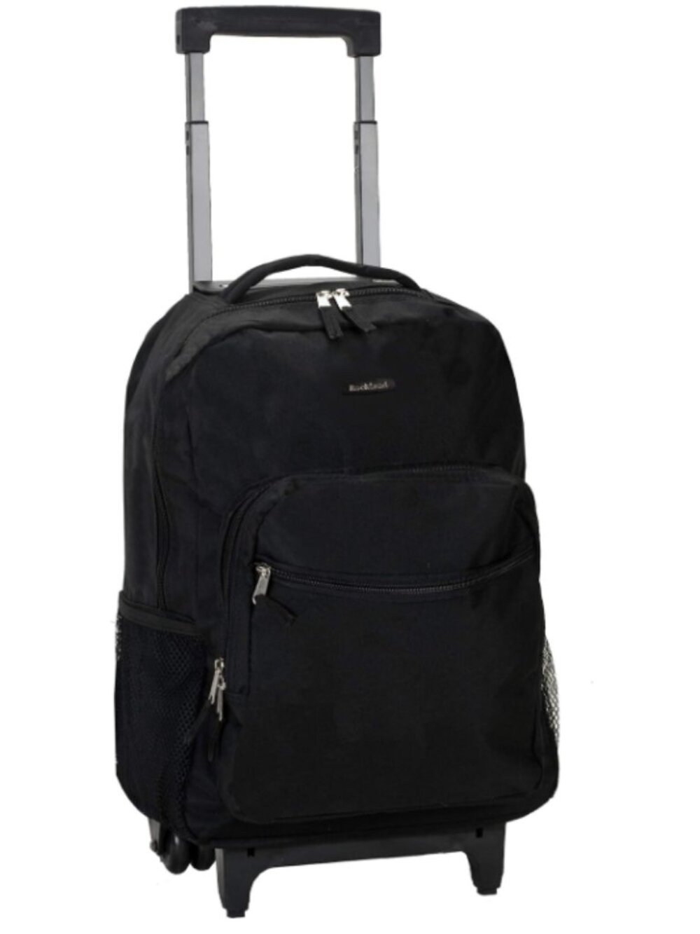 Rockland Double Handle 17" Rolling Backpack, Black